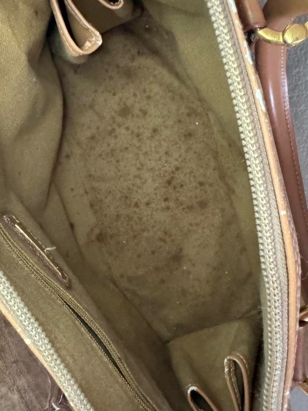 Burberry Beige Tan Check Satchel with Gold Hardware - Picture 5 of 5